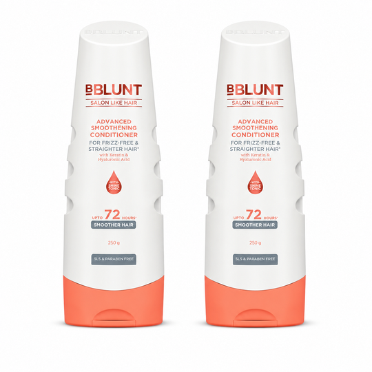 Bblunt Advanced Smoothening Conditioner with Keratin & Hyaluronic Acid, 250g, Pack of 2 X 250g - Buy from Indicrest