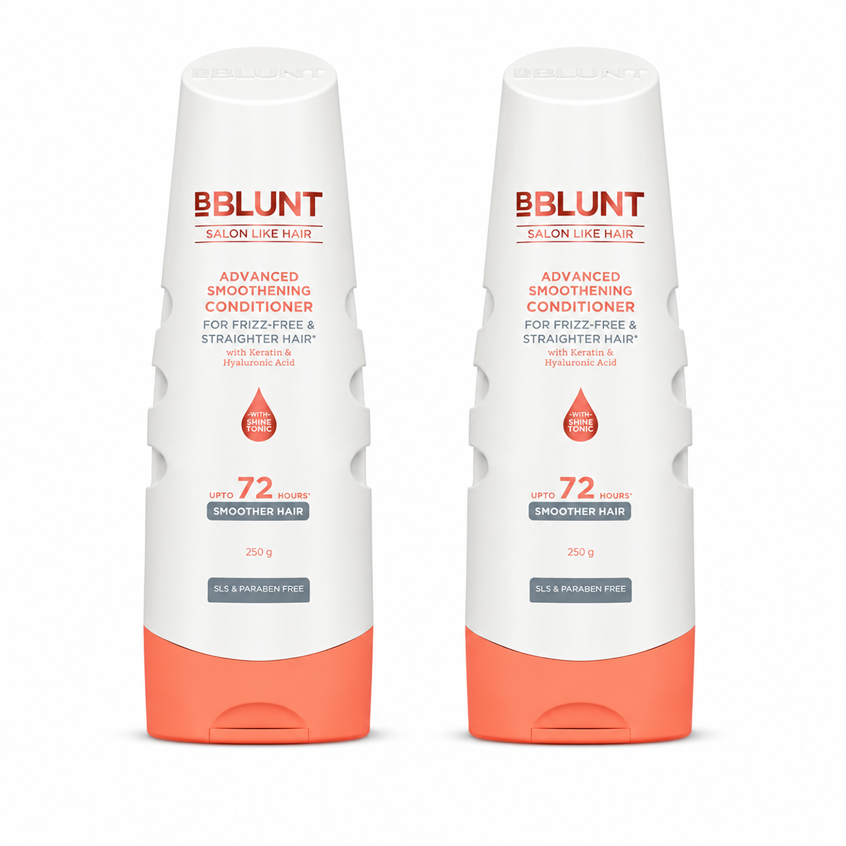 Bblunt Advanced Smoothening Conditioner with Keratin & Hyaluronic Acid - 250g, Pack of 2 - Buy from Indicrest