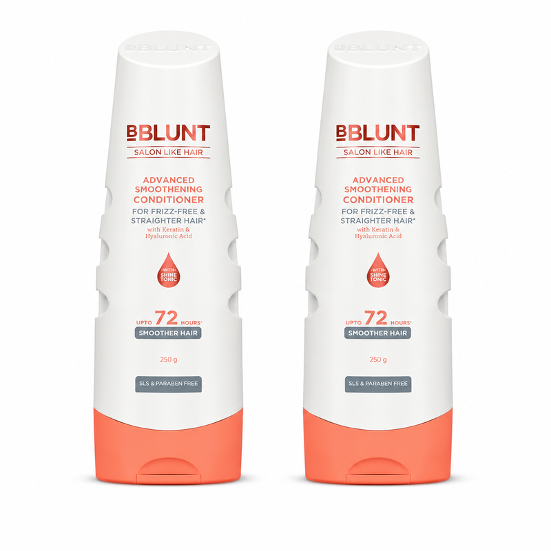 Bblunt Advanced Smoothening Conditioner with Keratin & Hyaluronic Acid - 250g, Pack of 2 - Buy from Indicrest