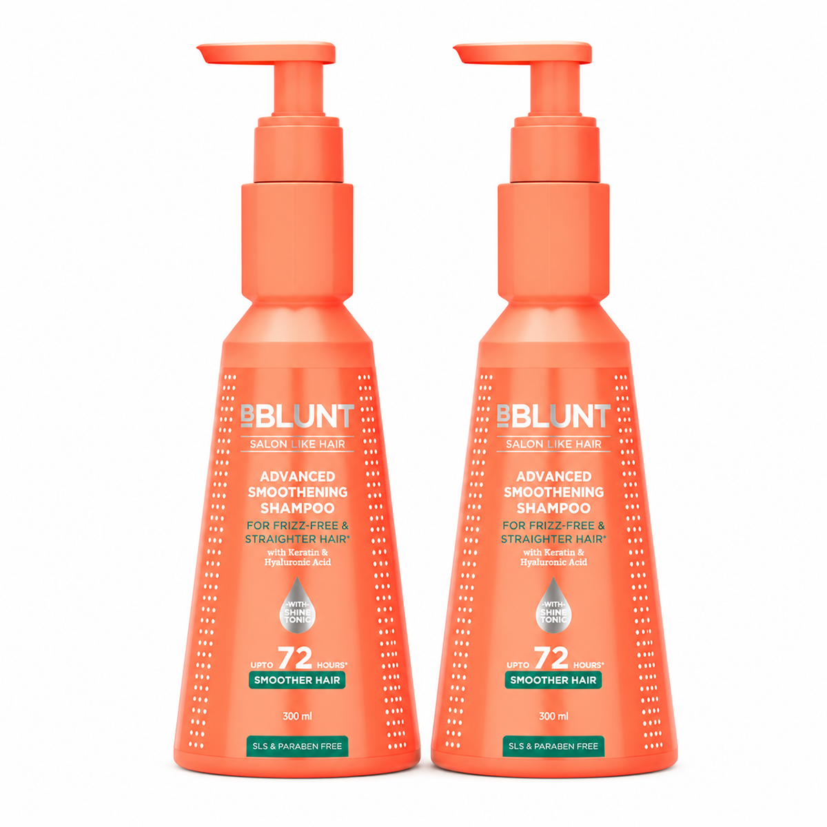 Bblunt Advanced Smoothening Shampoo with Keratin & Hyaluronic Acid, 300ml X Pack of 2, Single 300ml - Image 2 - Buy from Indicrest