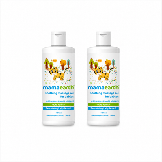 Mamaearth Soothing Massage Oil for Babies with Sesame, Almond and Jojoba Oil, Pack of 2 X 200ml - Buy from Indicrest