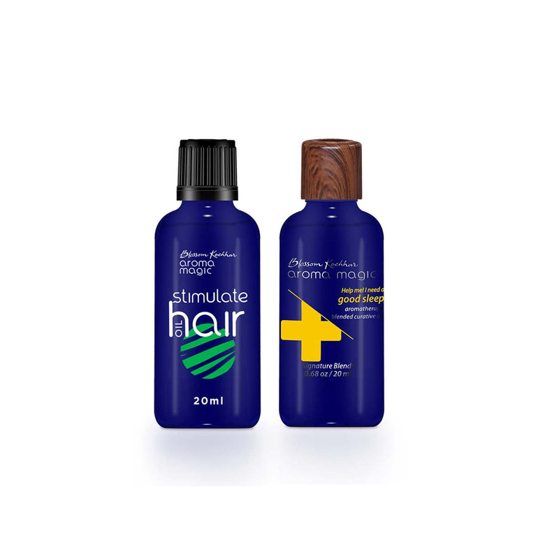 Aroma Magic Stimulate Hair Oil with Good Sleep Curative Oil Combo - Buy from Indicrest
