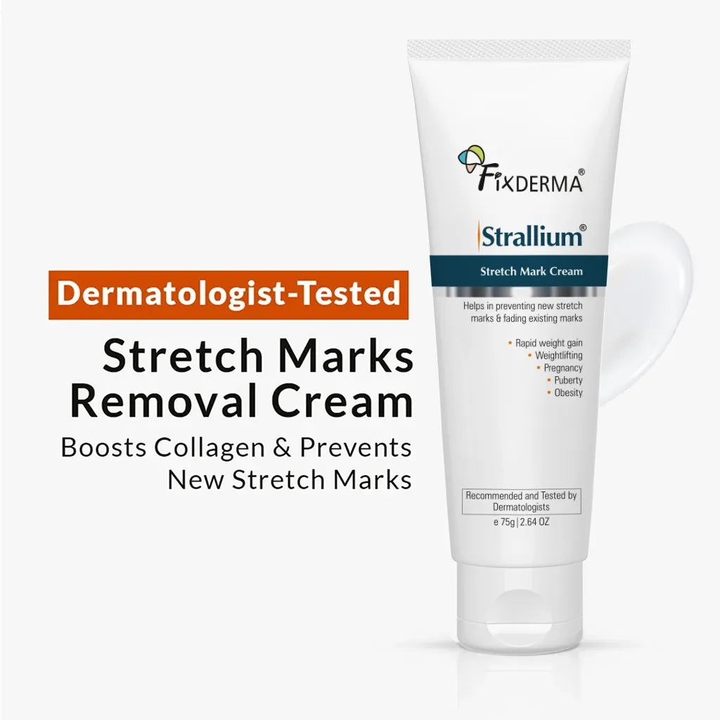 Fixderma Strallium Stretch Marks Cream | Novel skin care solution to reduce stretch marks effectively, 75g - Buy from Indicrest