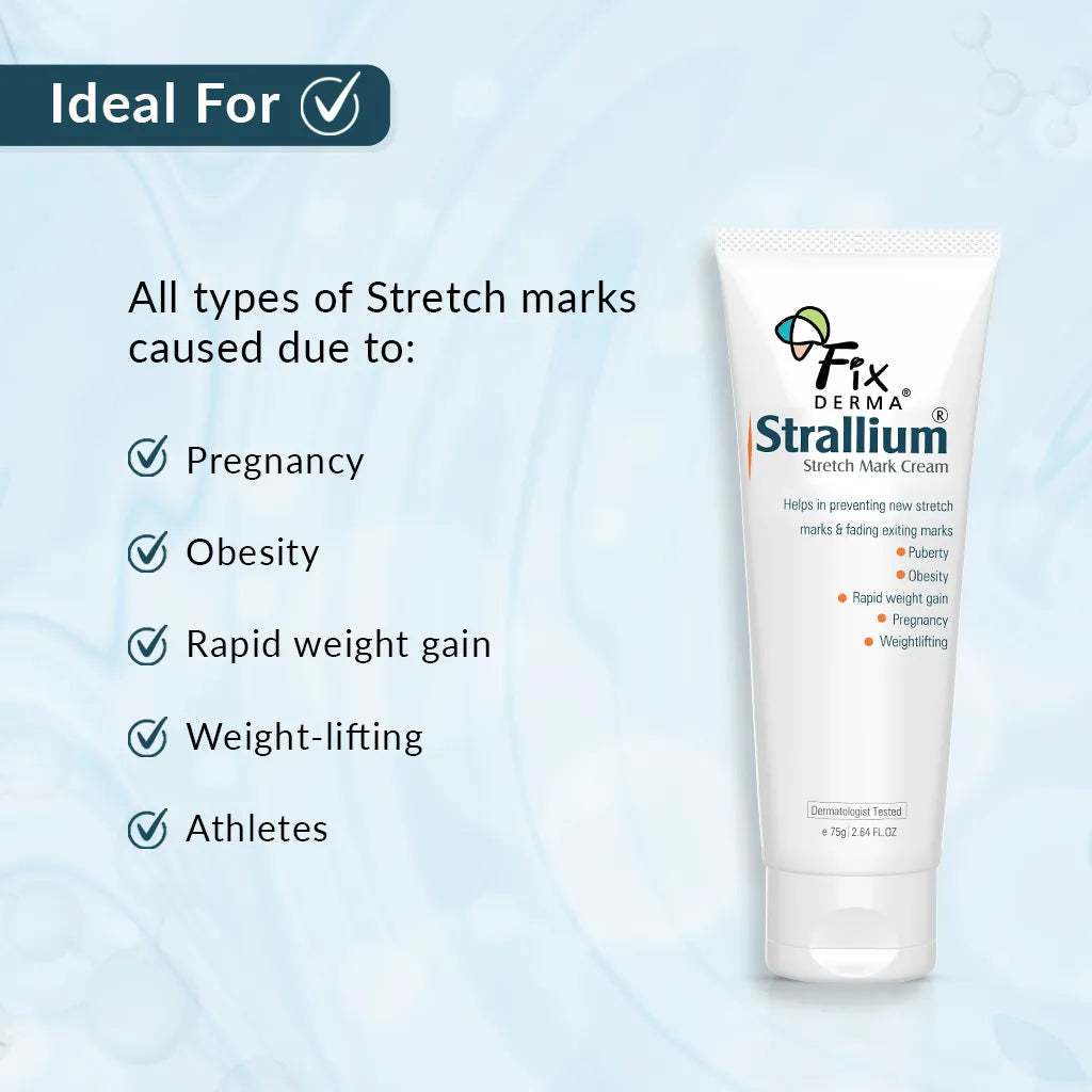 Fixderma Strallium Stretch Marks Cream | Novel skin care solution to reduce stretch marks effectively, 75g - Image 4 - Buy from Indicrest