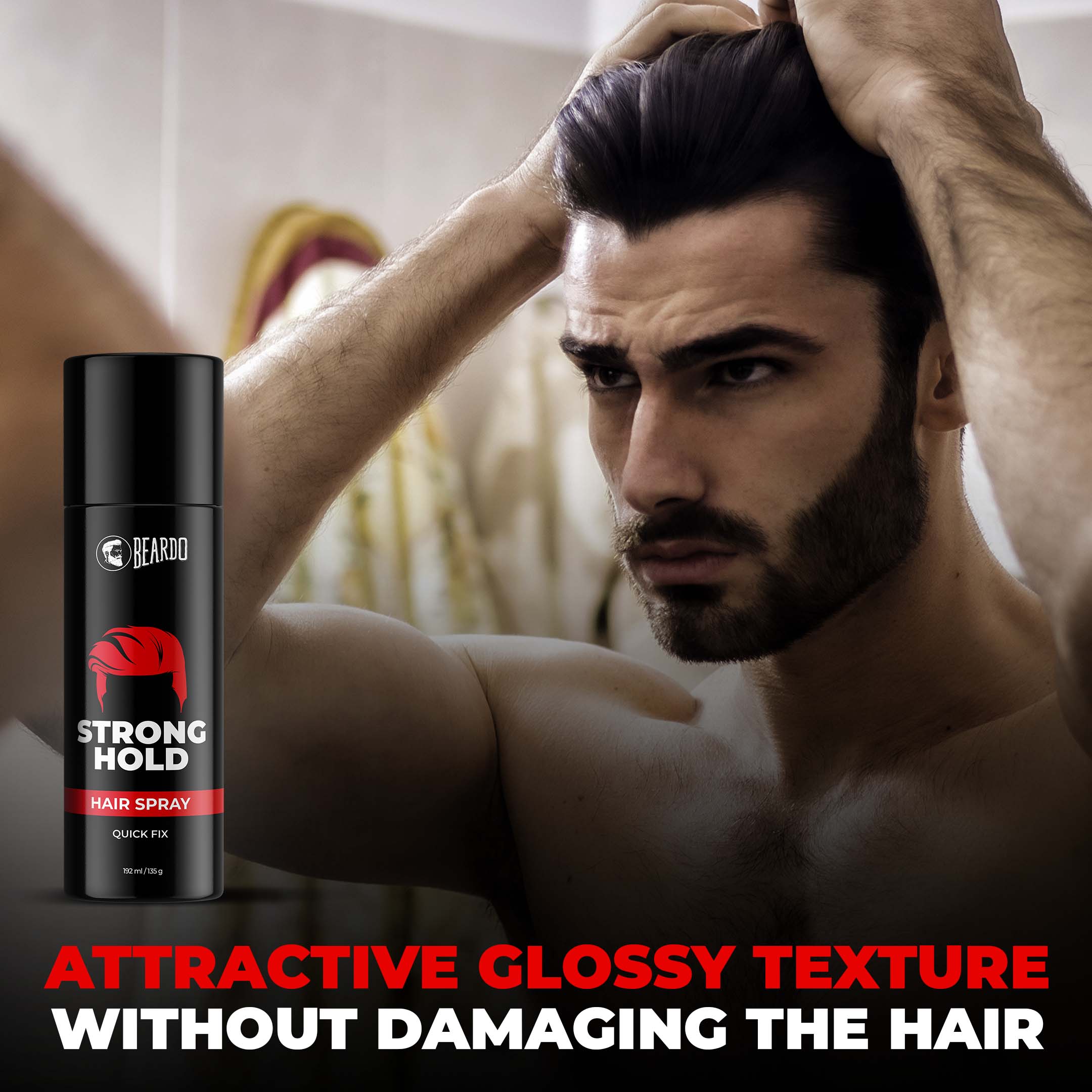 Beardo Strong Hold Hair Spray For Men, 192ml - Image 3 - Buy from Indicrest