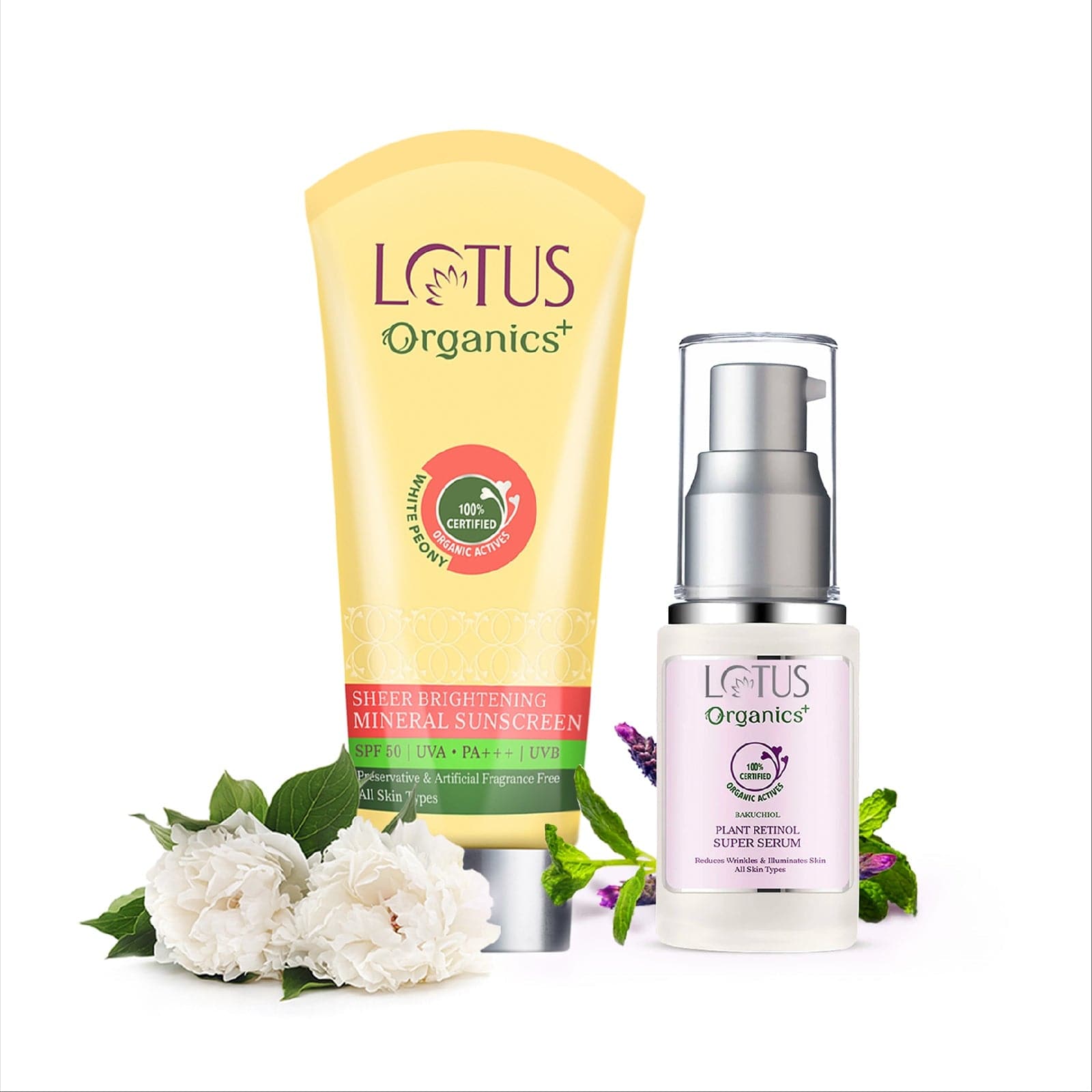 Lotus Herbals Organics+ Summer Bakuchiol Combo, 100g + 30g