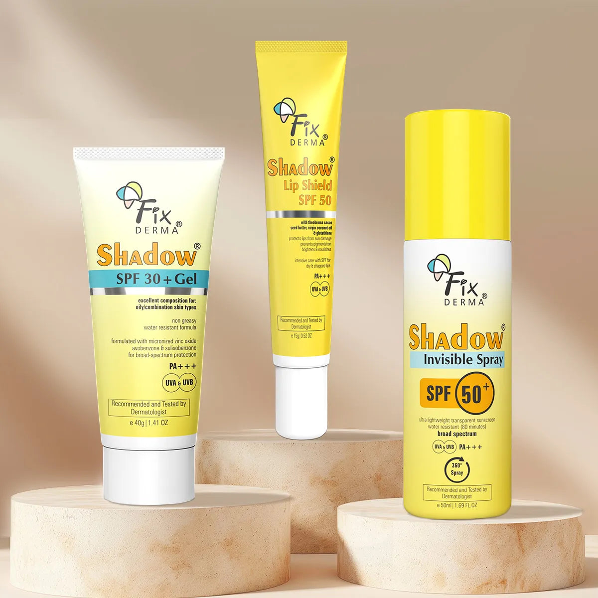 Fixderma Sun Defense Kit | All-Round Skincare Kit for Radiant, Protected Skin & Lips, Sunscreen 40g + Lip Shield 15g + Sunscreen Spray 50ml - Image 5 - Buy from Indicrest