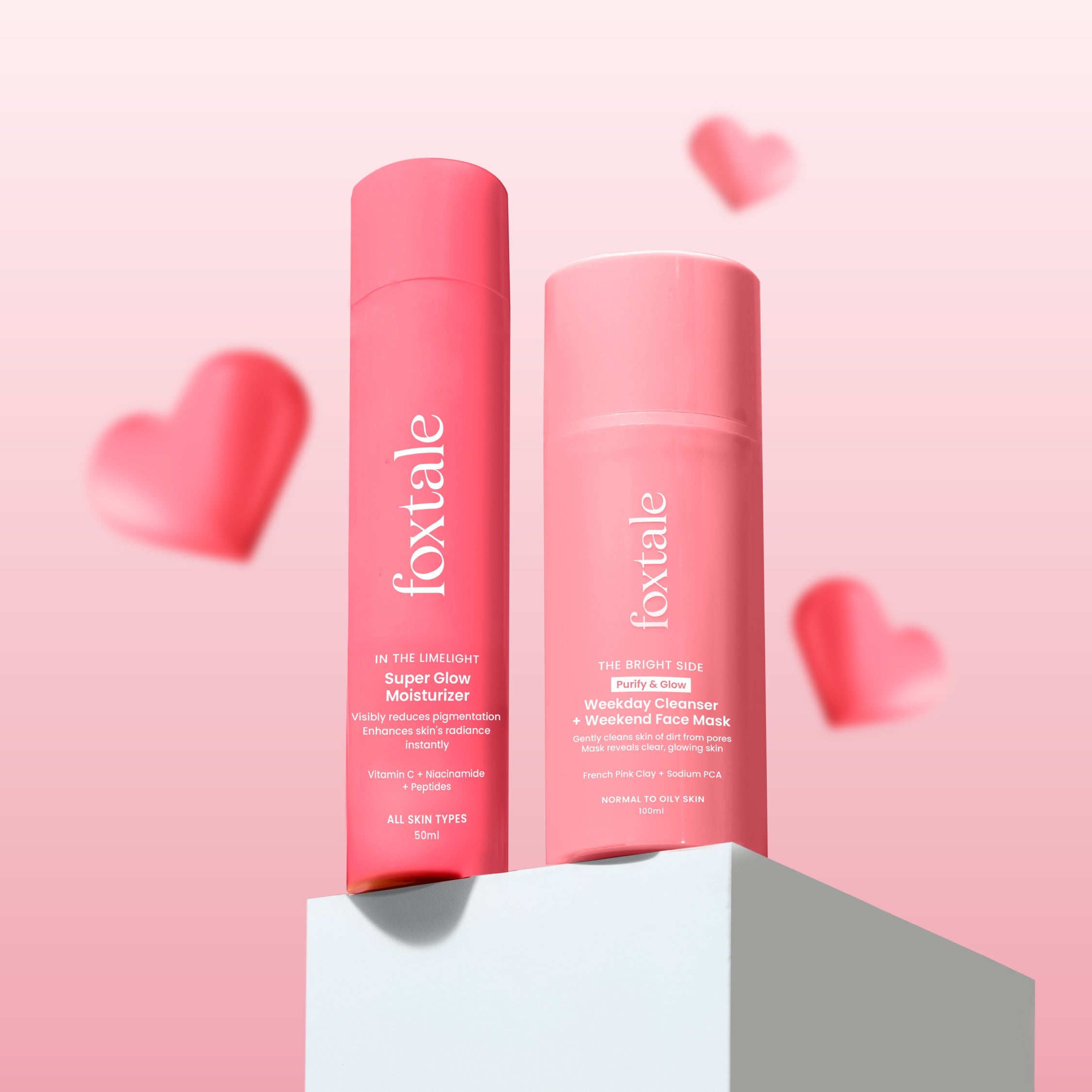 Foxtale Golden Glow Duo SPF 50 Glow Sunscreen + Super Glow Moisturizer with Vitamin C - Image 8 - Buy from Indicrest