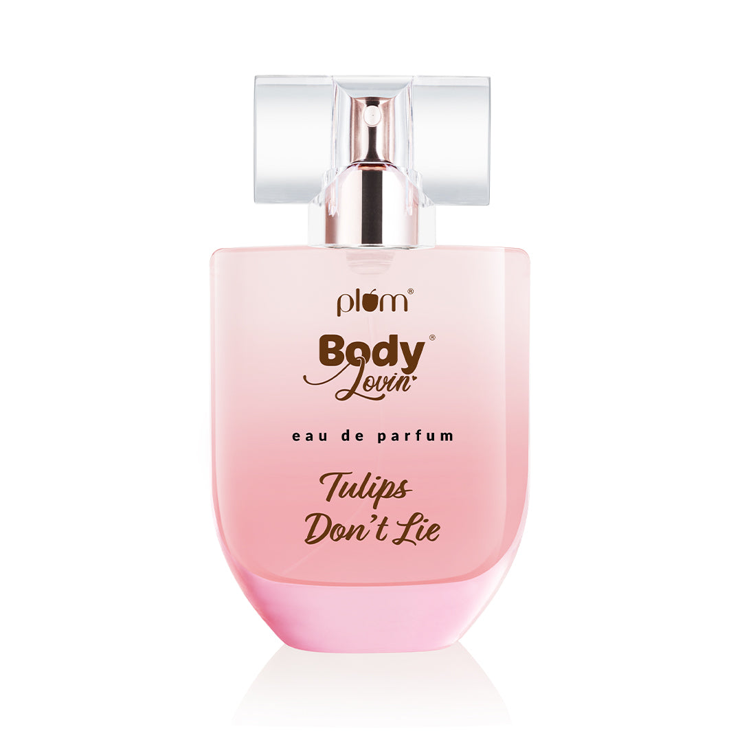 Plum Tulips Don't Lie Eau De Parfum (Perfume) by Plum BodyLovin' | Long Lasting | Supremely Luxurious | Fresh Delicate Floral Scent, 50ml