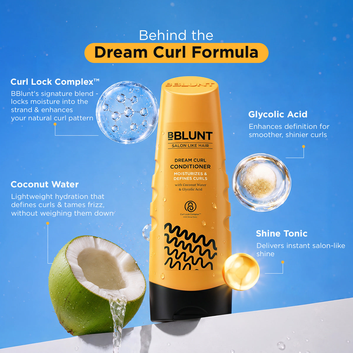 Bblunt Dream Curl Conditioner, 250g - Image 5 - Buy from Indicrest