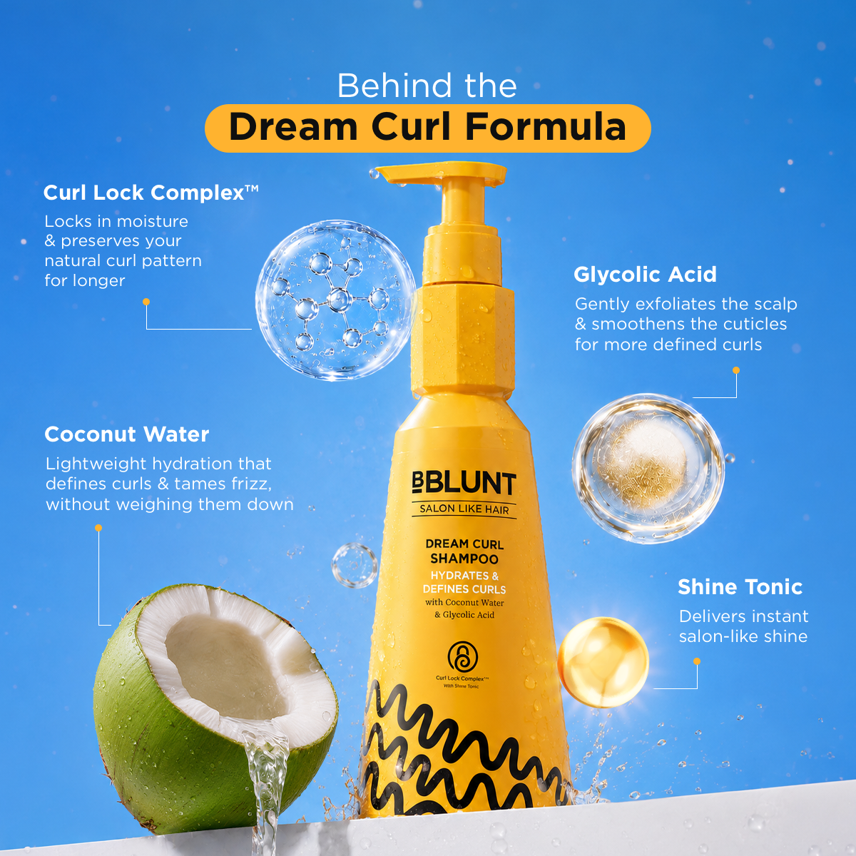Bblunt Dream Curl Shampoo, 300ml - Image 5 - Buy from Indicrest