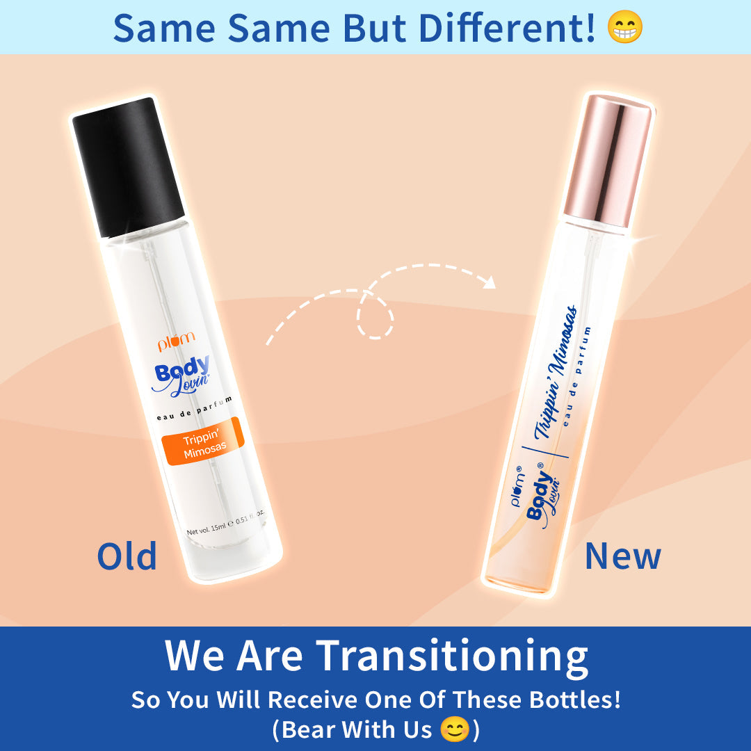 Plum Trippin Mimosas Eau De Parfum (Perfume) by Plum BodyLovin' | Long Lasting | Travel-Friendly | Citrusy Fragrance | Luxury Perfume, 15ml