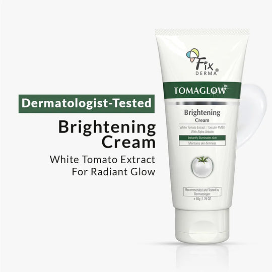 Fixderma Tomaglow Brightening Cream | Effectively Removes Tan & Brightens skin, 50g - Buy from Indicrest