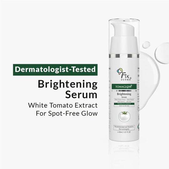 Fixderma Tomaglow Brightening Serum | Diminishes Pigmentation & Promotes Brighter Skin, 30ml - Buy from Indicrest