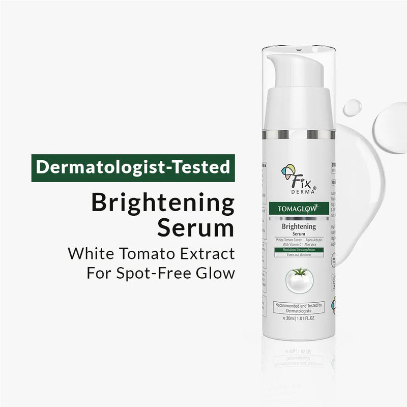 Fixderma Tomaglow Brightening Serum | Diminishes Pigmentation & Promotes Brighter Skin, 30ml - Buy from Indicrest