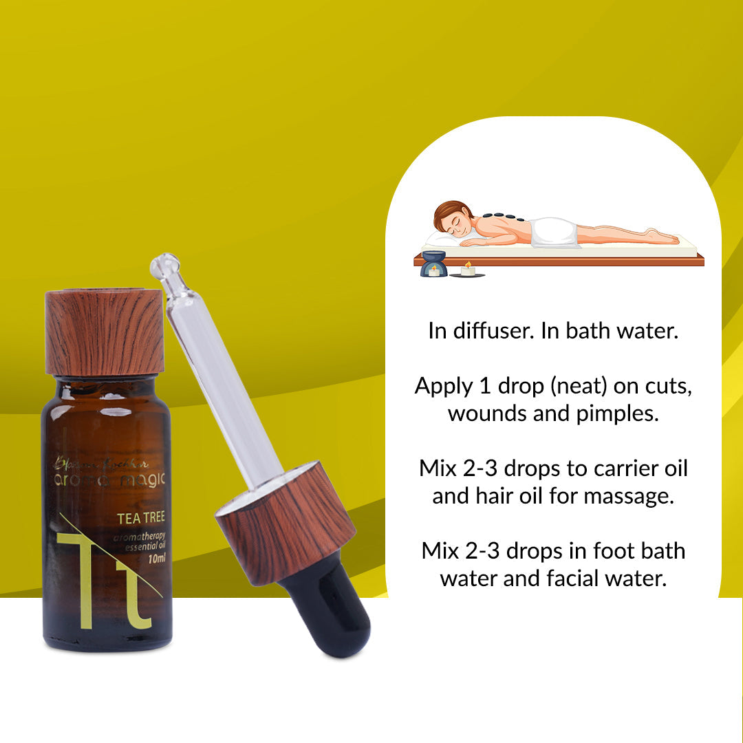Aroma Magic Tea Tree Essential Oil - Controls Acne & Boost Immunity, 10ml - Image 4 - Buy from Indicrest