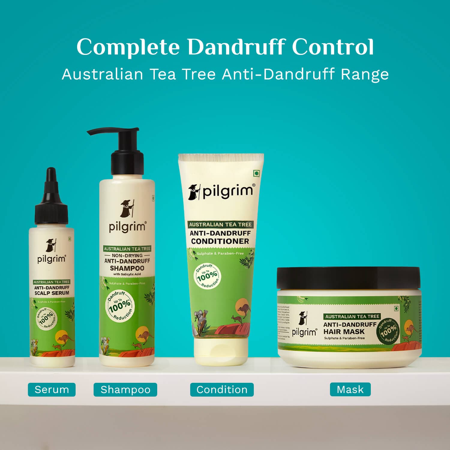 Pilgrim Australian Tea Tree  Anti-Dandruff Scalp Serum, 100ml - Image 7 - Buy from Indicrest