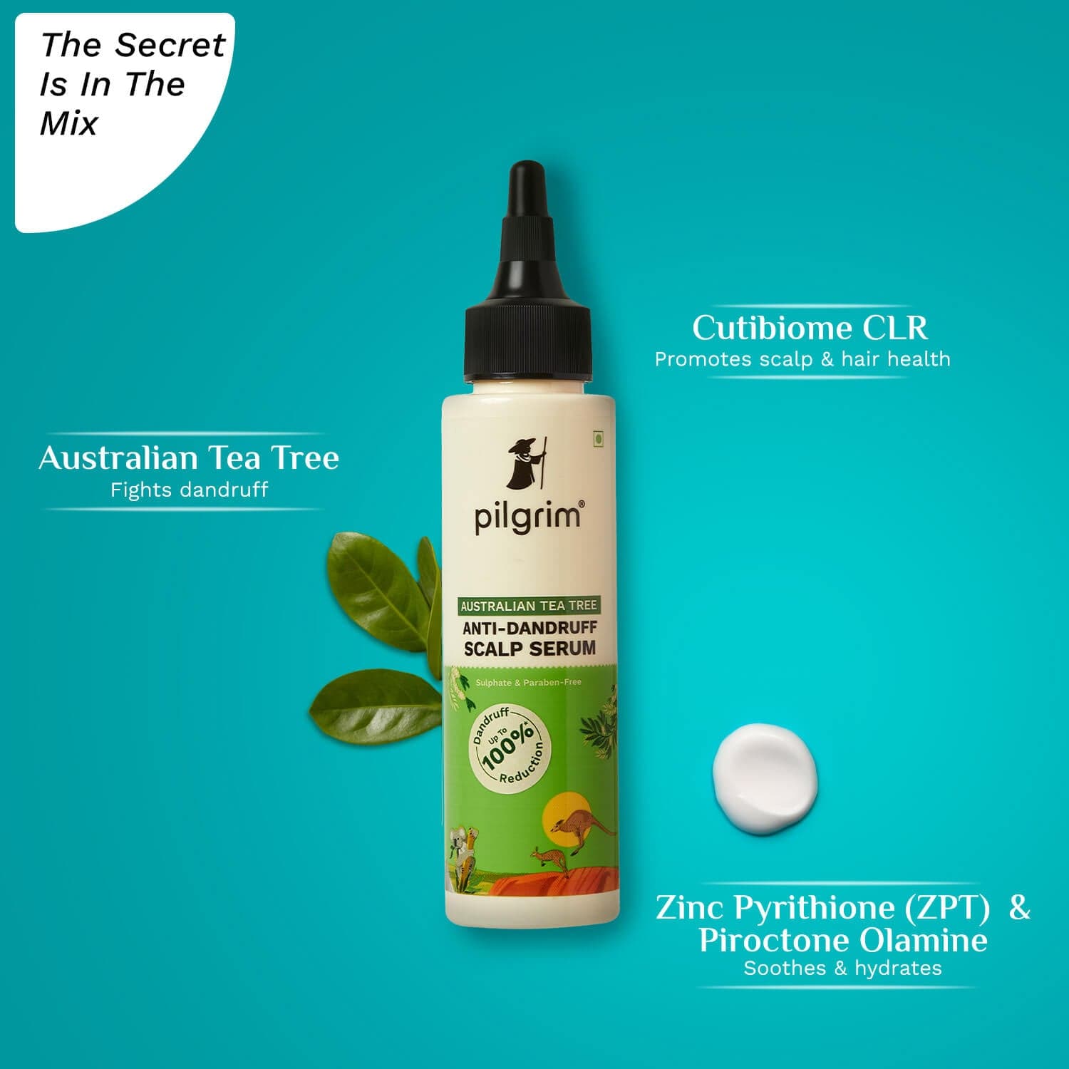 Pilgrim Australian Tea Tree  Anti-Dandruff Scalp Serum, 100ml - Image 5 - Buy from Indicrest