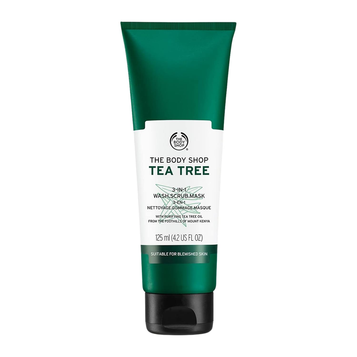 The Body Shop Tea Tree 3 in 1 Wash-Scrub-Mask, 125ml - Indicrest