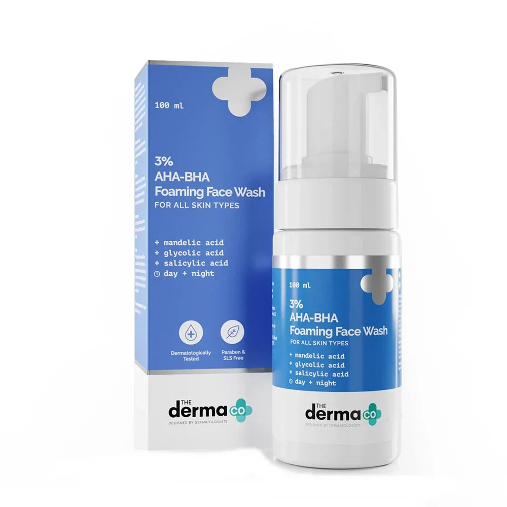 The Derma Co 2% AHA-BHA Foaming Daily Face Wash 100ml - Indicrest