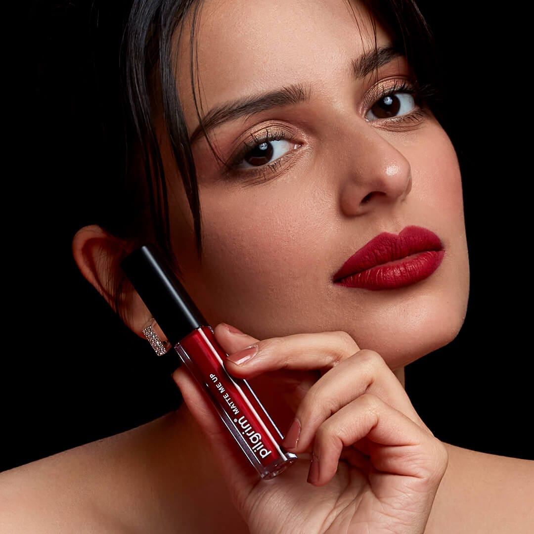 pilgrim matte me up liquid lipstick the red stiletto 01   Image 4   Buy from Indicrest