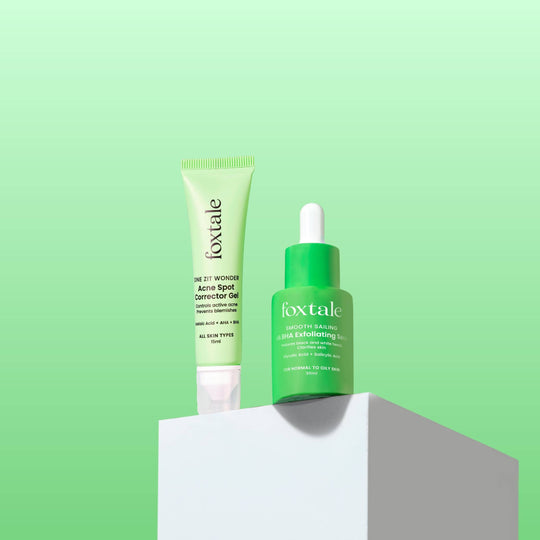 Foxtale The Ultimate Acne Treatment AHA BHA Exfoliating Serum + Acne Spot Corrector with Salicylic Acid - Buy from Indicrest