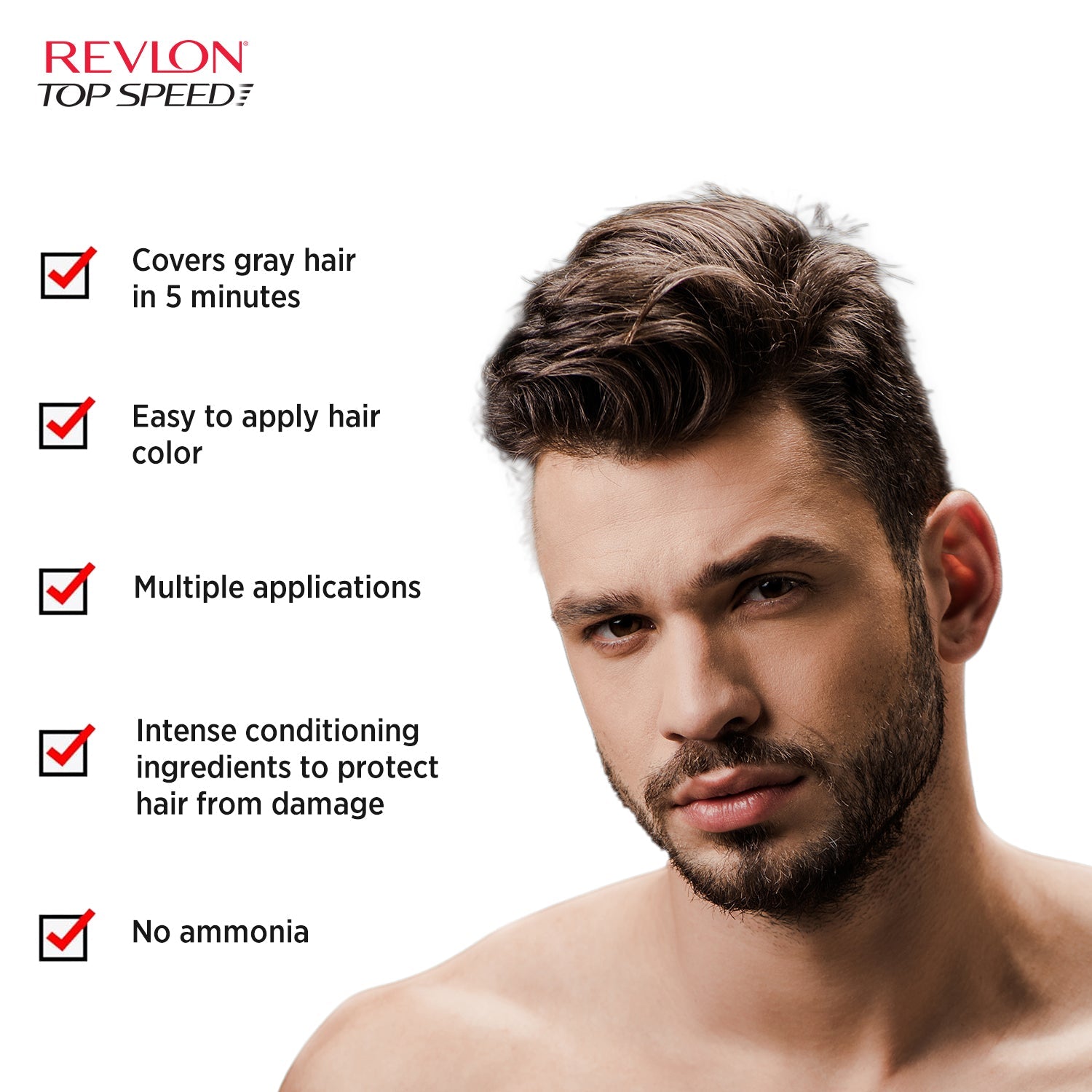 Revlon Top Speed Hair Color for Men, Natural Black 70M - Image 7 - Buy from Indicrest
