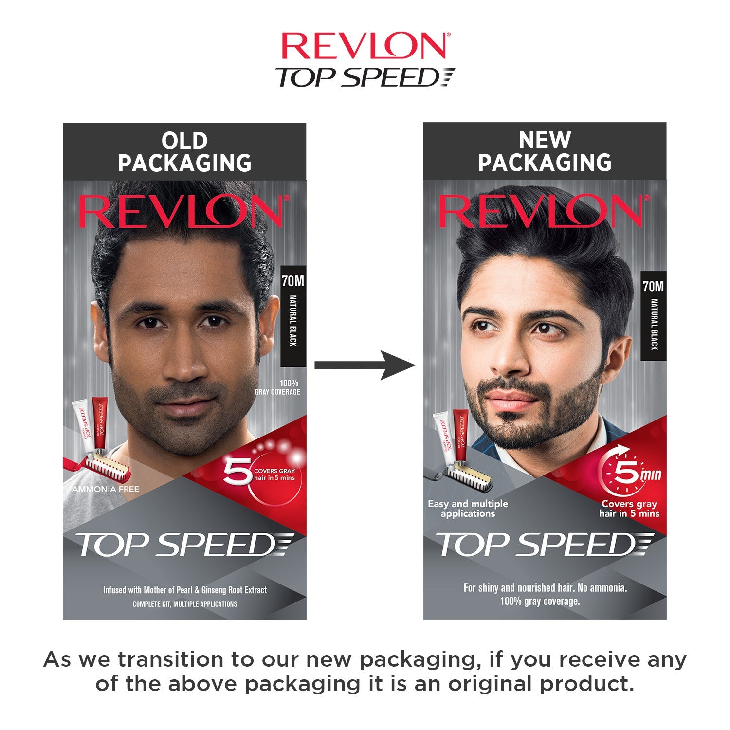 Revlon Top Speed Hair Color for Men, Natural Black 70M - Image 8 - Buy from Indicrest