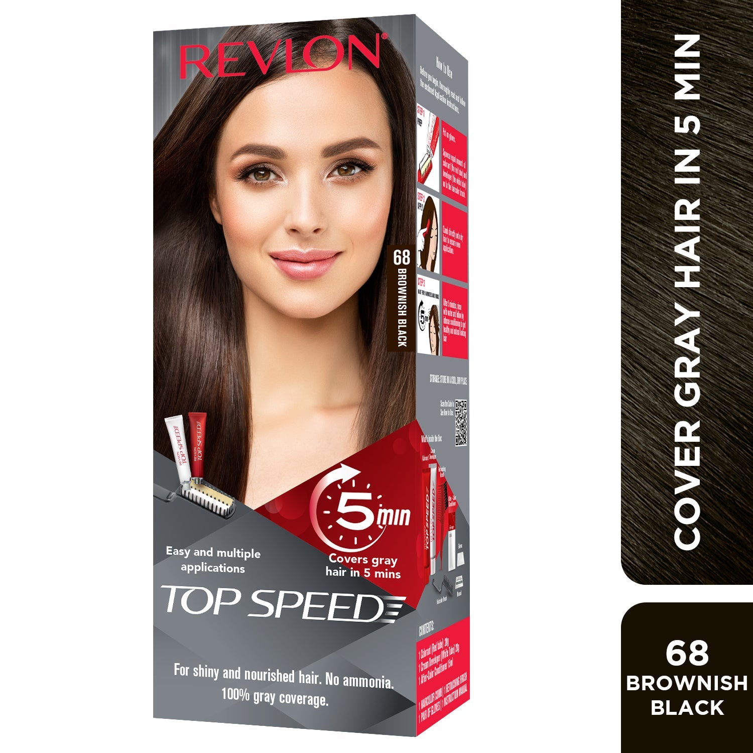 Revlon Top Speed Hair Color Small Pack for Women, Natural Black-70 - Image 12 - Buy from Indicrest