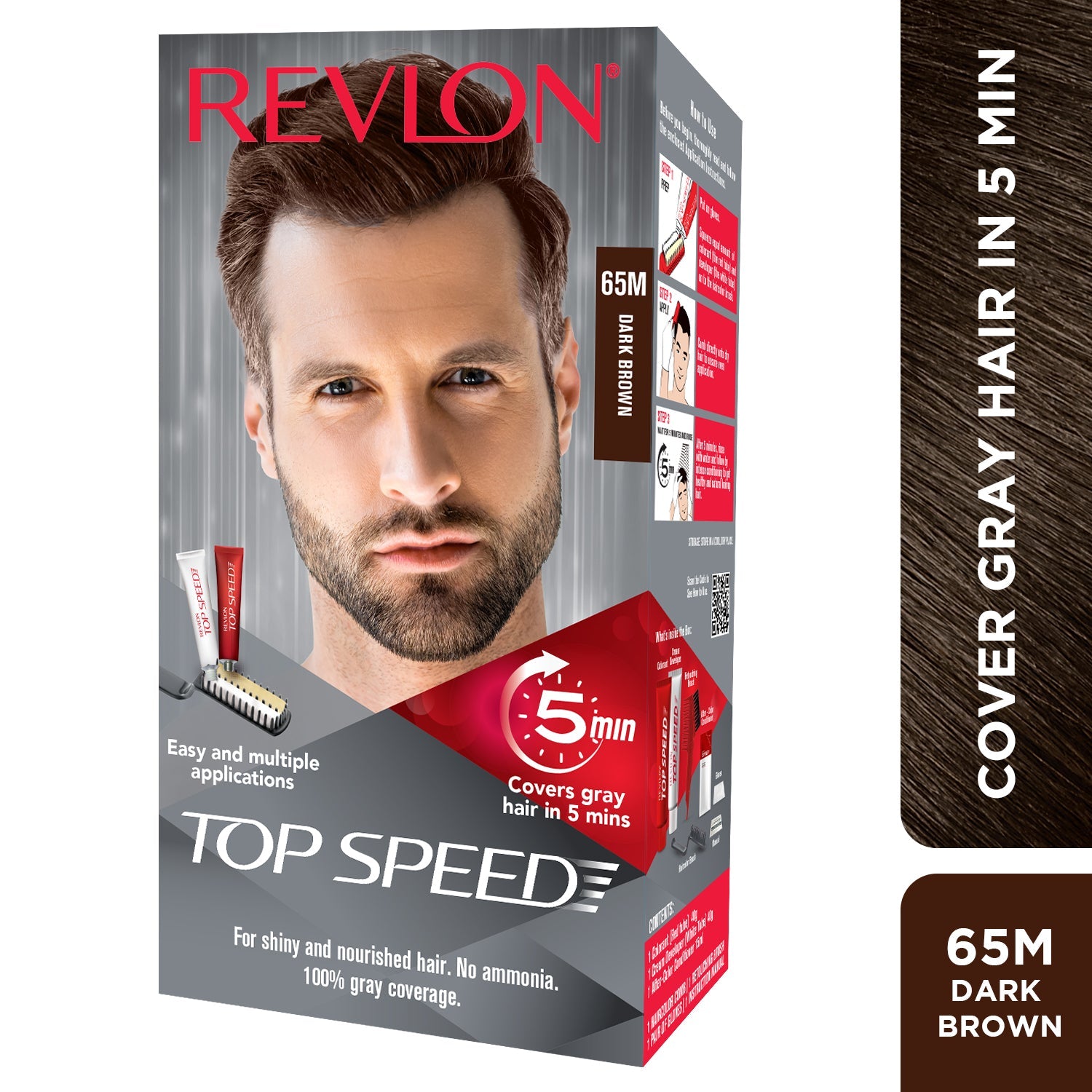 Revlon Top Speed Hair Color for Men, Natural Brown 60M - Image 22 - Buy from Indicrest