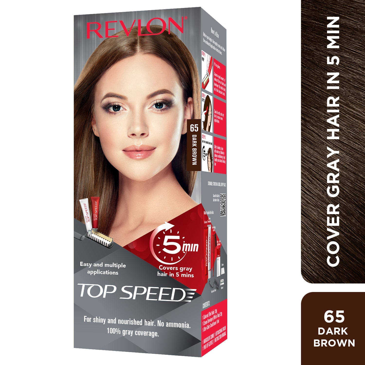 Revlon Top Speed Hair Color Small Pack for Women, Dark Brown-65 - Image 22 - Buy from Indicrest