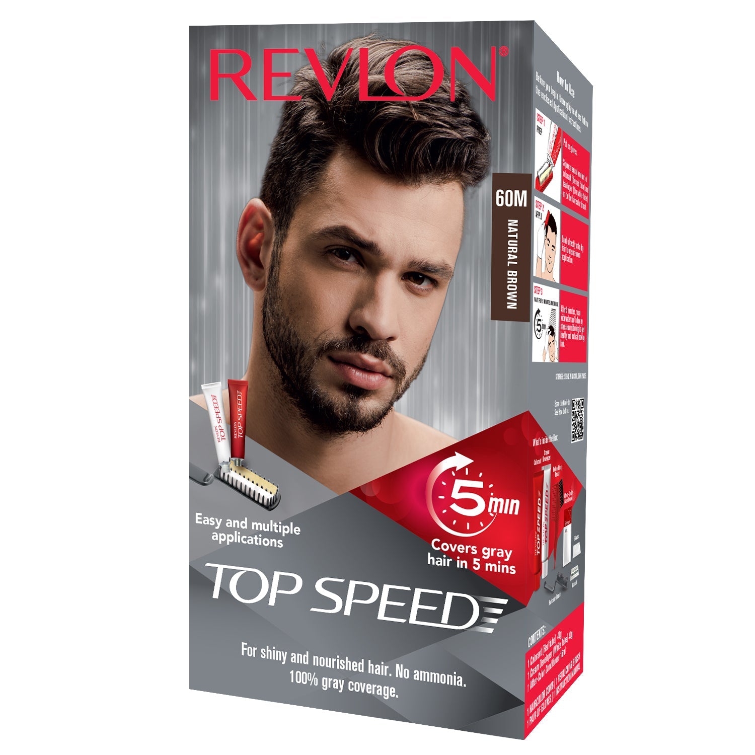 Revlon Top Speed Hair Color for Men, Natural Black 70M - Image 11 - Buy from Indicrest