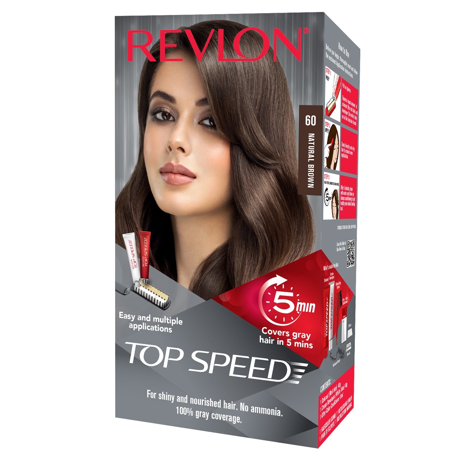 Revlon Top Speed Hair Color for Women, Natural Brown 60 - Buy from Indicrest