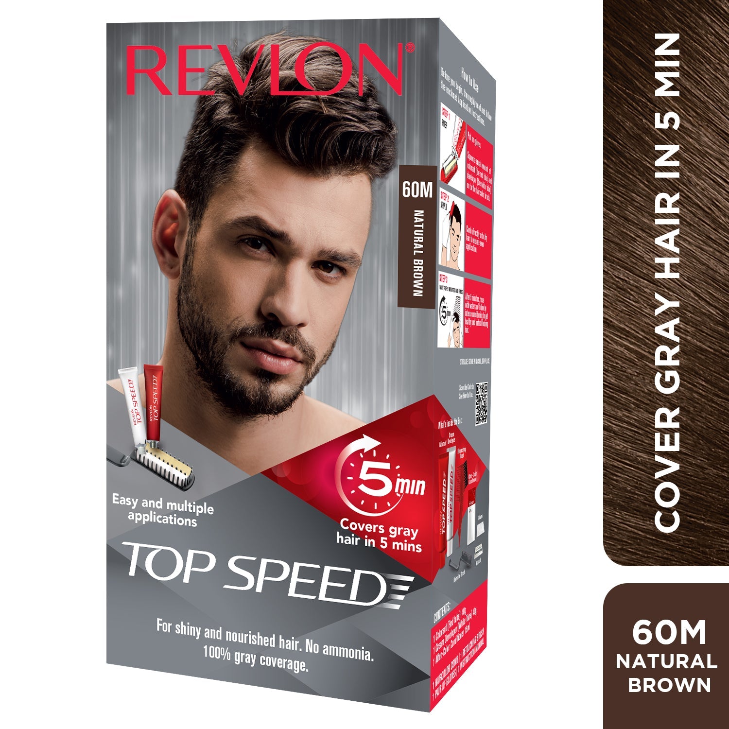 Revlon Top Speed Hair Color for Men, Dark Brown 65M - Image 13 - Buy from Indicrest