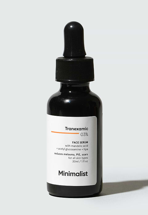 Minimalist Tranexamic 3% Face Serum For Reduces Melasma, PIE, PIH &amp; Scars, 30ml - Buy from Indicrest