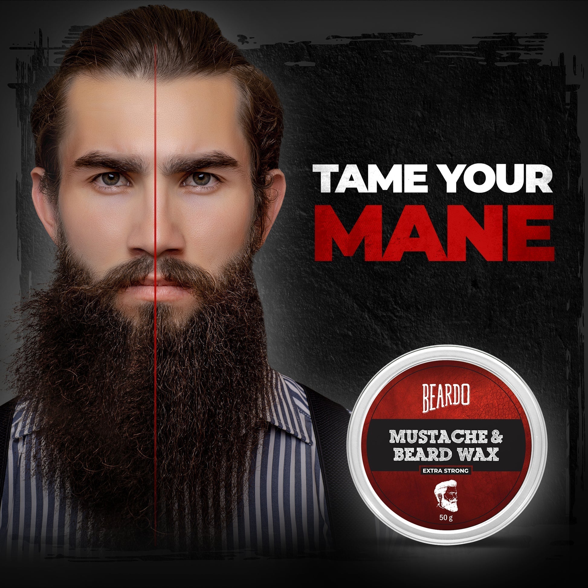 Travel-Friendly Beard Grooming Wax Tin