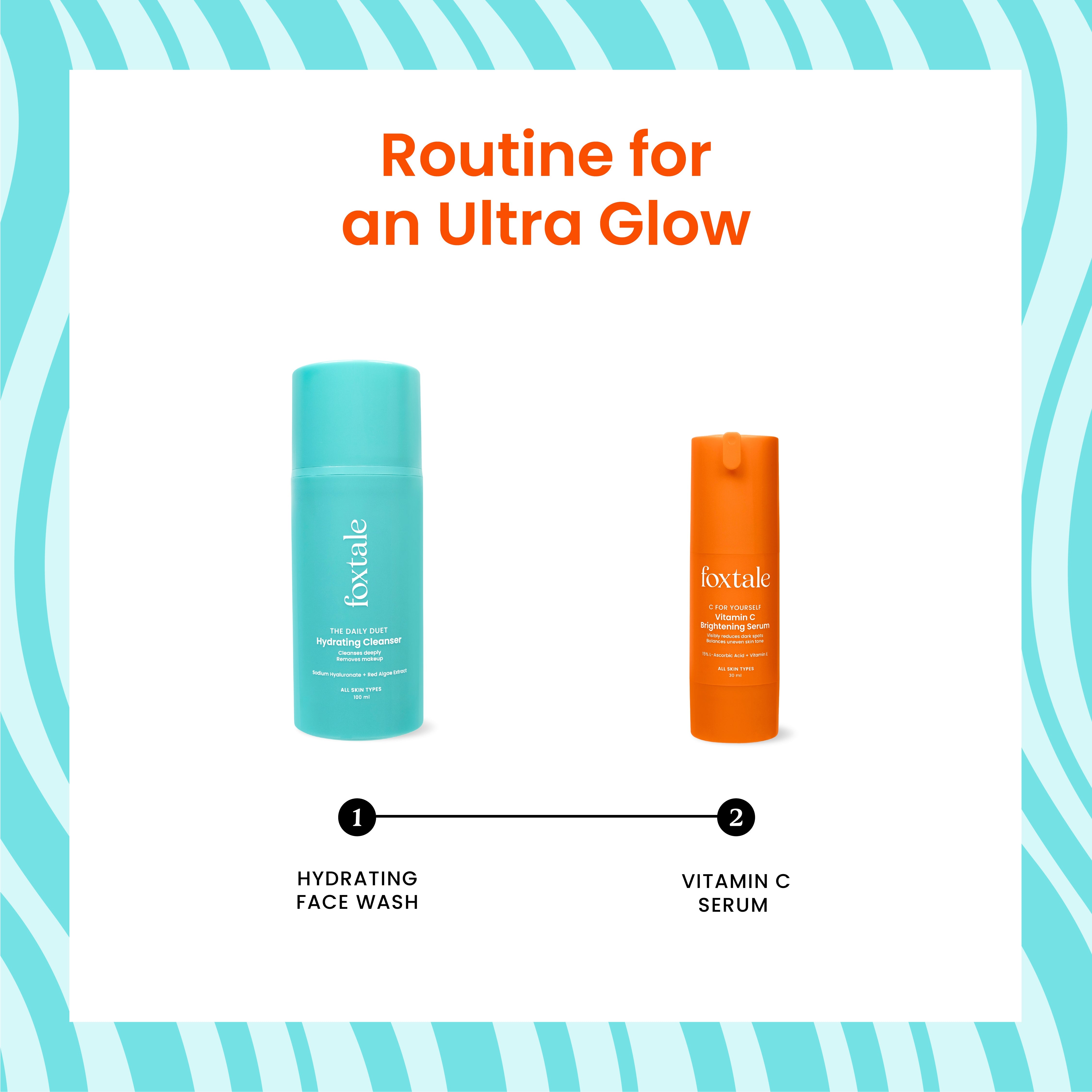 Foxtale Ultra Glow Duo Hydrating Face Wash + Vitamin C Serum - Image 4 - Buy from Indicrest