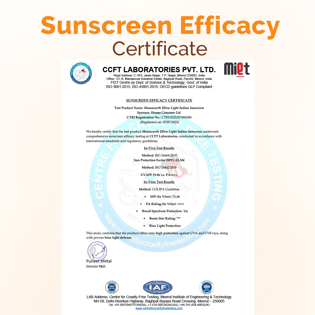 Mamaearth Ultra-Light Indian Sunscreen SPF 50 PA++++ 50g - Image 10 - Buy from Indicrest