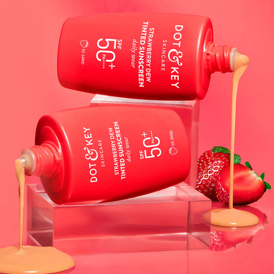 Dot & Key Strawberry Dew Tinted Sunscreen Sand, Pack of 2 (50ml) Buy at Indicrest