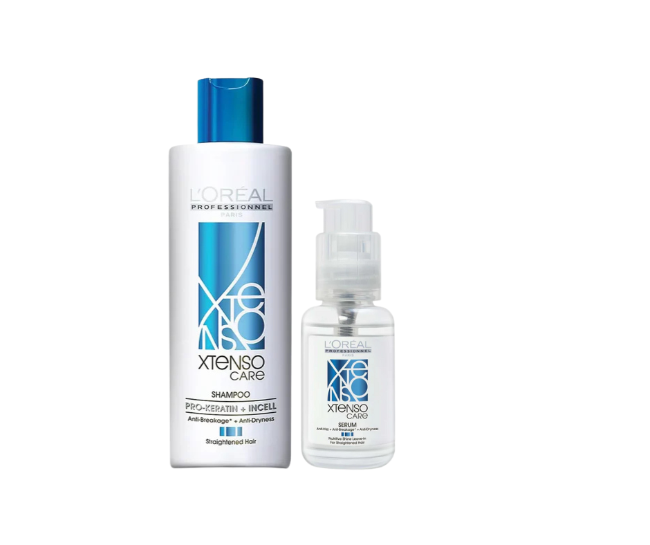 L’Oreal Professionnel Xtenso Care Shampoo, 250ml & Xtenso Care Serum, 50ml Combo For Straightened Hair