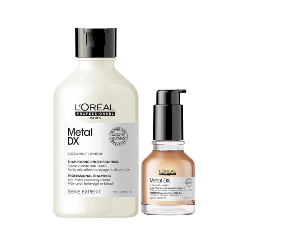 L’Oreal Professionnel Metal DX Shampoo, 300ml | Metal DX Concentrated Oil Serum, 50ml Combo