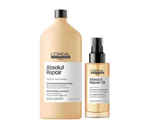 L'Oreal Professionnel Absolut Repair Shampoo 1500ml | Absolut Repair Serum 90ml Combo Buy at Indicrest