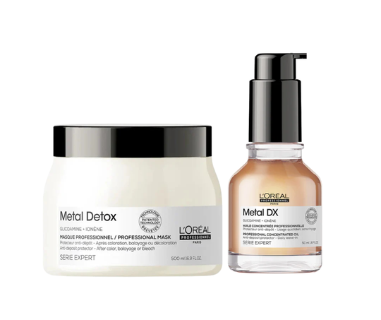 L’Oreal Professionnel Metal DX Hair Mask, 500ml | Concentrated Oil, 50ml Combo Buy at Indicrest