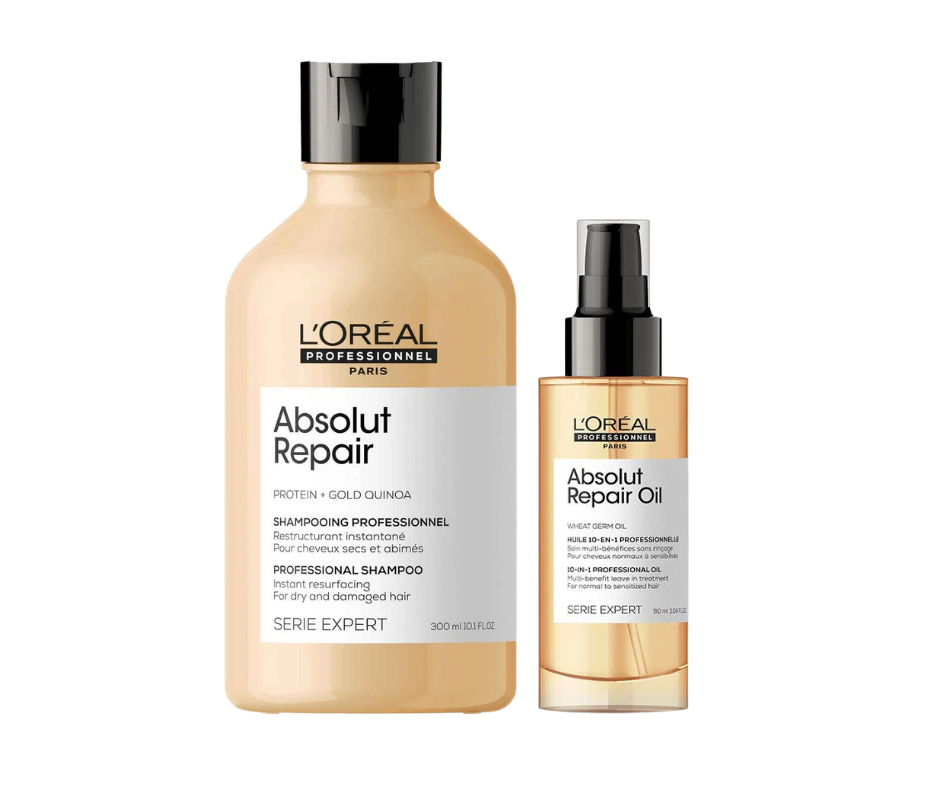 L'Oreal Professionnel Absolut Repair Shampoo 300ml | Absolut Repair Serum 90ml Combo