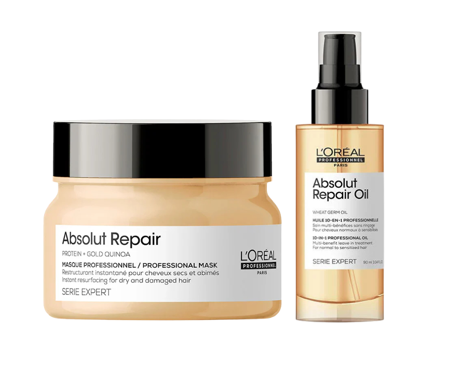 L'Oreal Professionnel Absolut Repair Mask 490g | Absolut Repair Serum 90ml Combo