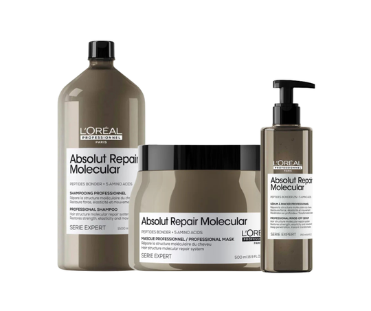 L'Oreal Professionnel Absolut Repair Molecular Shampoo, 1500ml | Absolut Repair Molecular Mask, 500ml | Absolut Repair Molecular Serum, 250ml Buy at Indicrest