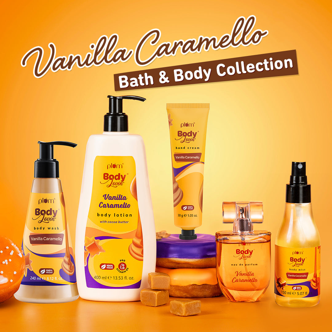 Plum Vanilla Caramello Hand Cream by Plum Body Lovin' | Ultra Moisturizing With Shea Butter | Warm Vanilla & Delicious Caramel Fragrance | Non-Greasy & Lightweight, 30g