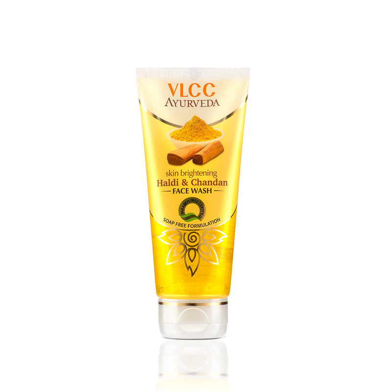 VLCC Ayurveda Haldi & Chandan Face Wash tube on a white background Buy at Indicrest