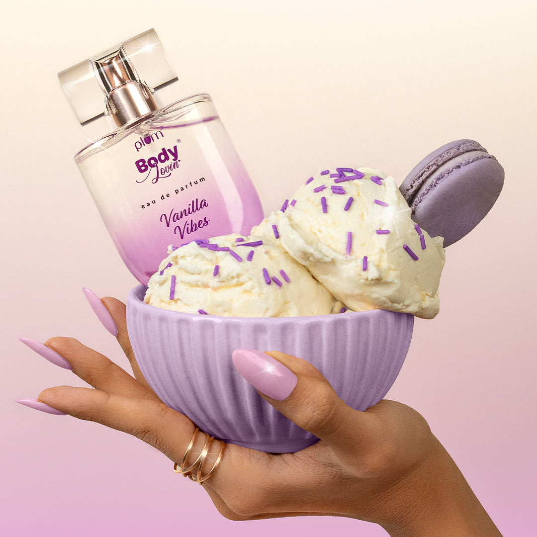 Plum Vanilla Vibes Eau De Parfum (Perfume) by Plum BodyLovin' | Long Lasting | Travel-Friendly | Warm Vanilla Fragrance | Luxury Perfume, 50ml