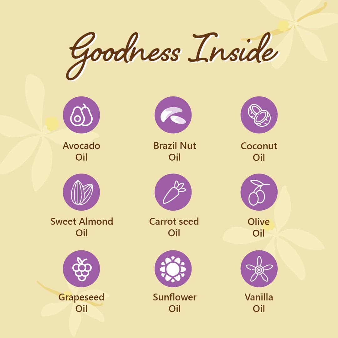 Plum Vanilla Vibes Body Oil by Plum BodyLovin' | Intense Moisture & Instant Glow | Non-Greasy & Lightweight | Nourishes Skin | Warm Vanilla Fragrance, 100ml